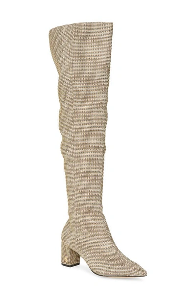 Kurt Geiger Burlington Over The Knee Boot In Dark Beige