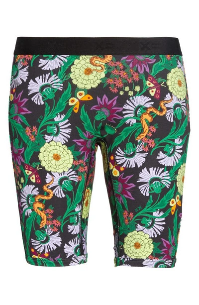 Tomboyx Stretch Modal 9-inch Boxer Briefs In Venom Garden