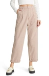 BRIXTON VICTORY HIGH WAIST WIDE LEG ANKLE PANTS