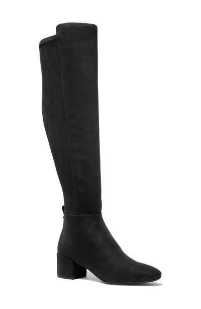 Michael Michael Kors Womens Leather Round Toe Over-the-knee Boots In Black