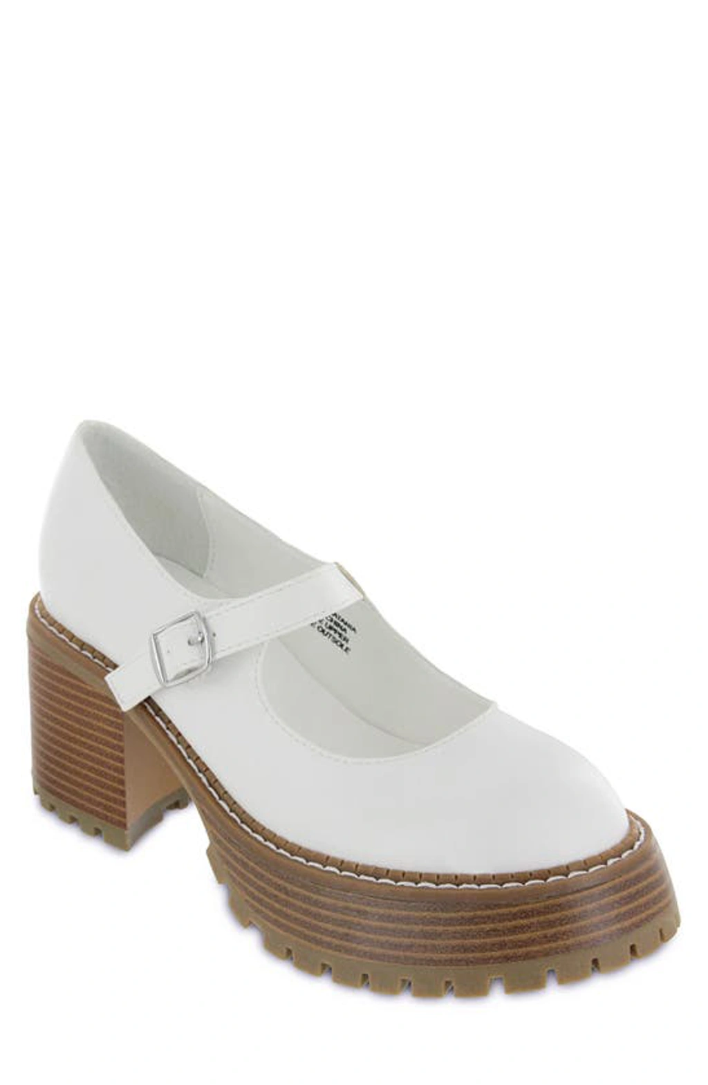 Mia Natania Platform Mary Jane Lug Sole Pump In White | ModeSens Mia Natania White Platform Mary Jane Lug Sole Pump (Women) 10M main image 0
