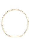 Jenny Bird Simone Curb Link Choker Necklace In High Polish Gold Tone