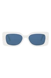 Dior Pacific 53mm Rectangular Sunglasses In Ivory