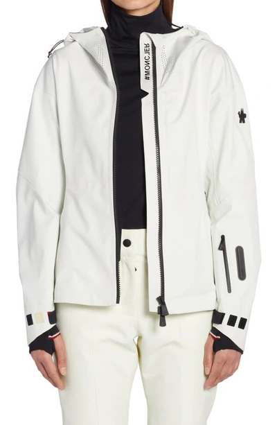 Moncler Teche Hooded Ski Jacket In White