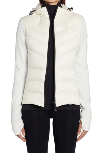 Moncler Hooded White Cardigan