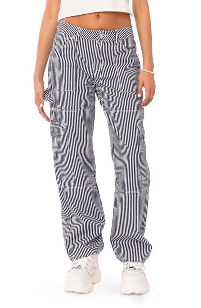 Edikted Stripe Out Cargo Pants In Mix