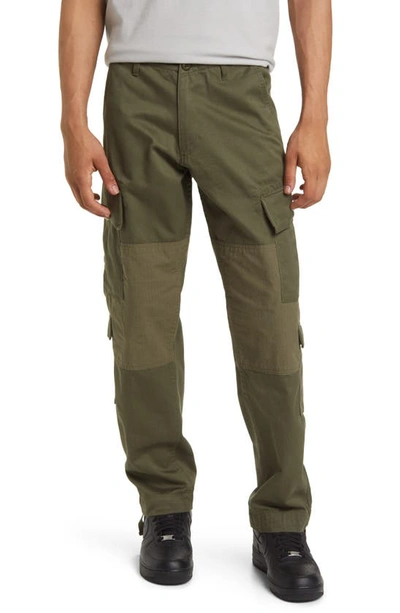 Alpha Industries Acu Straight Leg Cargo Pants In Green