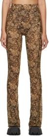Avavav Brown Apartment Trousers In Brown Wobble Print