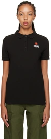 Kenzo Cotton Polo Shirt With Embroidery In Black