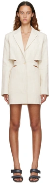 JACQUEMUS OFF-WHITE LE PAPIER 'LA ROBE BARI' MINIDRESS