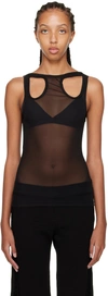 Dion Lee Black Shift Loop Tank Top In Black