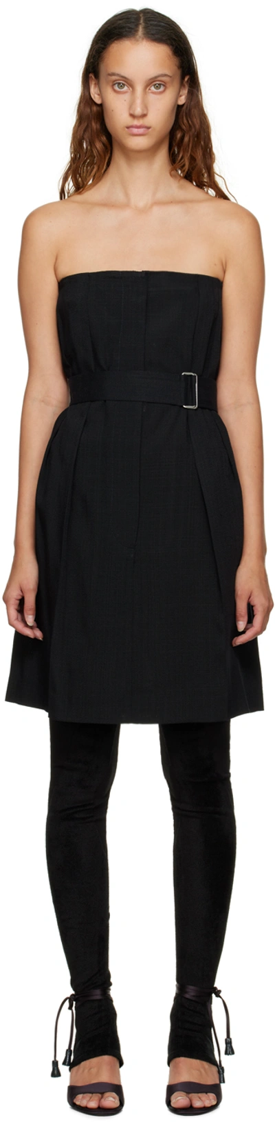 Victoria Beckham Black Strapless Minidress In 1 Black