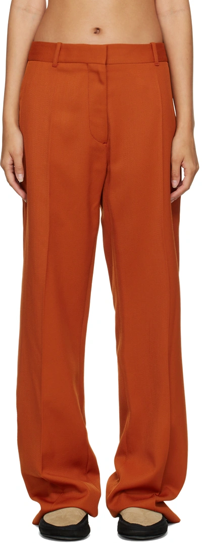 Victoria Beckham High-waisted Tailored Trousers In 526 Rust