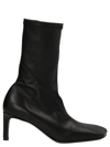 JIL SANDER SQUARED TOE NAPPA ANKLE BOOTS