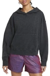 Nike Garment Washed Hoodie In Black/ Black