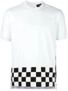 DSQUARED2 CHECKERBOARD HEM T-SHIRT,S71DM0062S4130811820660