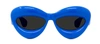 Loewe Lw40097i 90a Oval Sunglasses In Grey