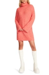 Steve Madden Abbie Long Sleeve Sweater Minidress In Multi