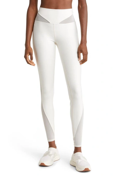 Alo Yoga Airlift Mesh Allure High Waist Leggings In Ivory | ModeSens