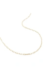 MONICA VINADER 14K GOLD PAPER CLIP CHAIN NECKLACE