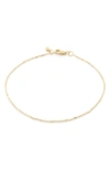 MONICA VINADER 14K GOLD SHIMMER CHAIN BRACELET