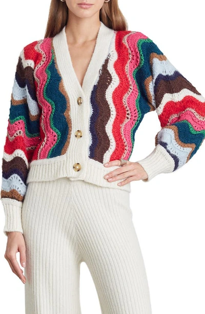 Eleven Six Taylor Chevron Button-down Cardigan In Multi
