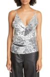 COMMISSION GENDER INCLUSIVE STELLA CUTOUT SEQUIN CAMISOLE