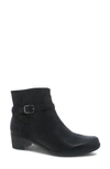 Dansko Cagney Bootie In Black Burnished Suede