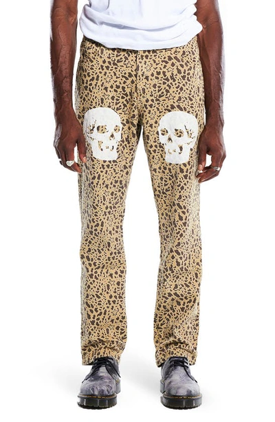 Pleasures Wisdom Print Cotton Pants In Beige