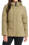 Sanctuary Hooded Down Puffer Jacket In Olive