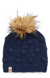 Sht That I Knit The Campbell Merino Wool Beanie In Navy