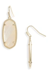 Kendra Scott 14k Gold Plated Elle Drop Earrings In Gold Golden Abalone