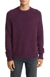 Rag & Bone Harlow Donegal Cashmere-blend Crewneck Sweater In Plum Multi