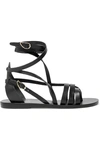 ANCIENT GREEK SANDALS ANCIENT GREEK SANDALS - SATIRA LEATHER SANDALS - BLACK