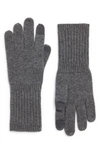 Nordstrom Recycled Cashmere Gloves In Grey Dark Heather