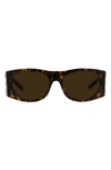 Givenchy 4g 56mm Square Sunglasses In Dark Havana / Roviex