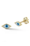 Ember Fine Jewelry 14k Gold Evil Eye Stud Earrings In Gold