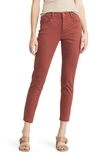 Wit & Wisdom 'ab'solution High Waist Ankle Skinny Pants In Burnt Henna