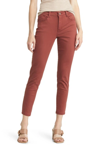 Wit & Wisdom 'ab'solution High Waist Ankle Skinny Trousers In Burnt Henna