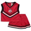 LITTLE KING GIRLS TODDLER SCARLET OHIO STATE BUCKEYES TWO-PIECE CHEER SET