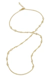 SAVVY CIE JEWELS DOUBLE LOOP TOE-TO-ANKLET STATION CHAIN