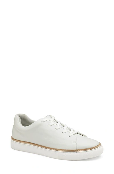Johnston & Murphy Callie Lace-to-toe Water Resistant Sneaker In White Glove