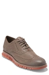 Cole Haan Zerogrand Wingtip Derby In Morel/ Brush