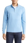 Peter Millar Crafted Stealth Quarter Zip Performance Pullover In Vintage Indigo