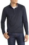 Peter Millar Crafted Stealth Quarter Zip Performance Pullover In Black