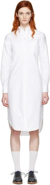 THOM BROWNE White Classic Shirt Dress,CO-FDS001A-00139