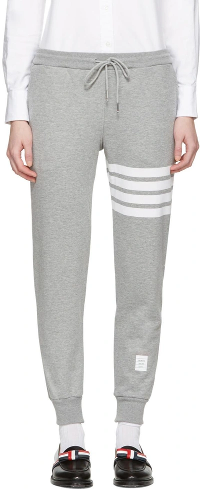 Thom Browne Grey Classic Four Bar Lounge Trousers