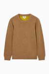 Cos Relaxed-fit Merino Wool Sweater In Beige