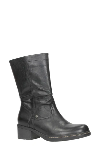 Wolky Edmonton Water Resistant Boot In Black Softy Wax Leather