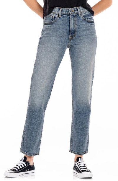 Modern American Jackson High Waist Relaxed Straight Leg Jeans In Blue